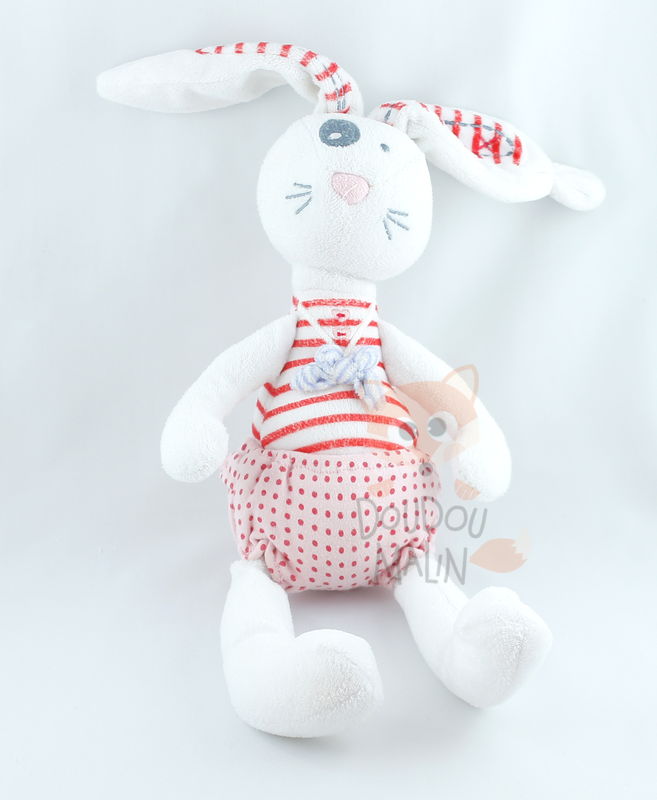 Tape à loeil baby comforter rabbit pink white  